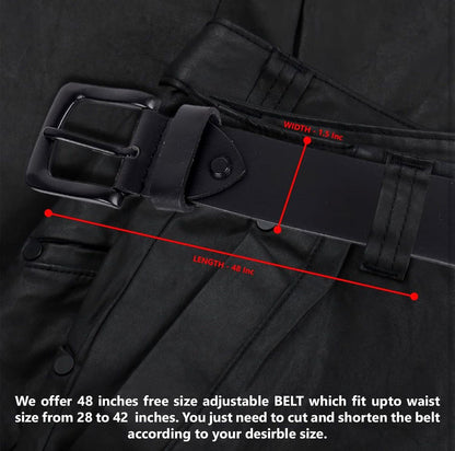 Contacts Genuine Leather Belt for Men with Easier Buckle
