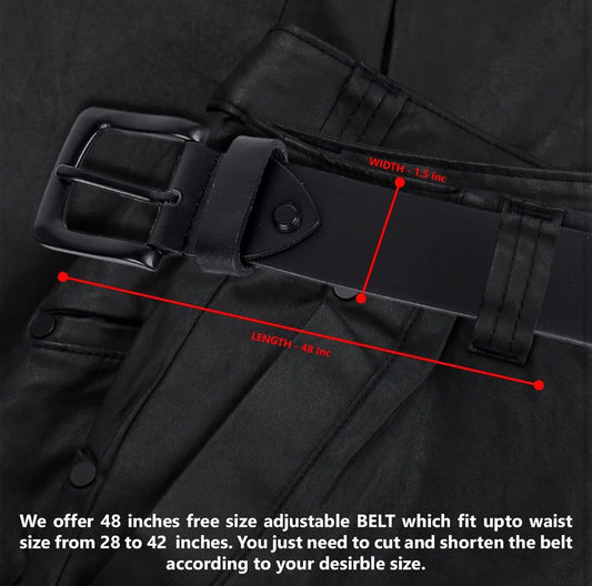 Contacts Genuine Leather Belt for Men with Easier Buckle