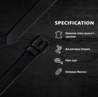 Contacts Genuine Leather Belt for Men with Easier Buckle